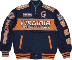 View Buying Options For The Big Boy Virginia State Trojans S11 Mens Racing Twill Jacket