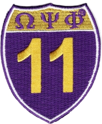 View Buying Options For The Omega Psi Phi 11 Shield Sign Iron-On Patch