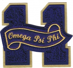 View Buying Options For The Omega Psi Phi 11 Founded Year Chenille Felt Sew-On Patch