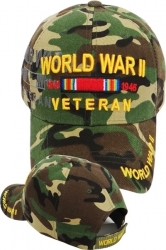 View Buying Options For The World War II 1941-1945 Ribbons Shadow Mens Cap