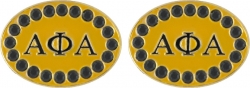 View Buying Options For The Alpha Phi Alpha Crystal Oval Mens Cuff Links
