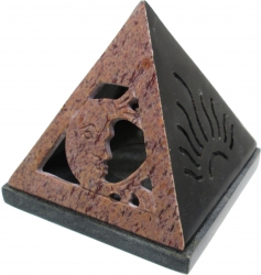 View Buying Options For The New Age Sun & Moon Pyramid Soapstone Incense Cone Burner