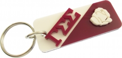 View Buying Options For The Gamma Sigma Sigma Rose Split Symbol Key Chain