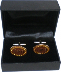 View Buying Options For The Iota Phi Theta Crystal Oval Mens Cuff Links