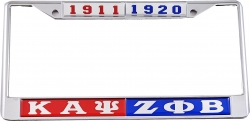 View Buying Options For The Kappa Alpha Psi + Zeta Phi Beta Split Founder Year License Plate Frame