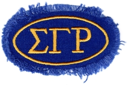 View Buying Options For The Sigma Gamma Rho Distressed Oval Iron-On Patch