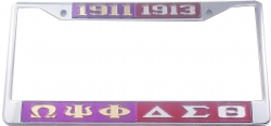View Buying Options For The Omega Psi Phi + Delta Sigma Theta Split License Plate Frame