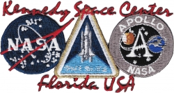 View Buying Options For The NASA Kennedy Space Center Three Logo Iron-On Patch