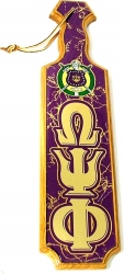 View Buying Options For The Omega Psi Phi Escutcheon Shield Domed Paddle