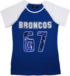 View Buying Options For The Big Boy Fayetteville State Broncos Ladies Sequins Patch Tee