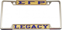 View Buying Options For The Sigma Gamma Rho Legacy License Plate Frame