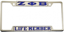 View Buying Options For The Zeta Phi Beta Life Member License Plate Frame