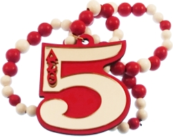 View Buying Options For The Delta Sigma Theta Wood Color Bead Tiki Line #5 Medallion