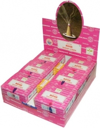 View Buying Options For The Satya Sai Baba Rose Dhoop Incense Cones [Pre-Pack]