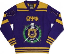 View Buying Options For The Big Boy Omega Psi Phi Divine 9 S4 Mens V-Neck Heavy Sweater