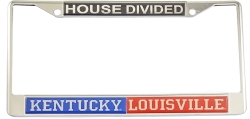 View Buying Options For The Kentucky + Louisville House Divided Split License Plate Frame