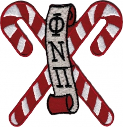 View Buying Options For The Kappa Alpha Psi Phi Nu Pi Kandy Kanes Scroll Iron-On Patch