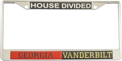 View Buying Options For The Georgia + Vanderbilt House Divided Split License Plate Frame