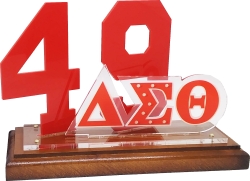 View Buying Options For The Delta Sigma Theta Acrylic Desktop Line #49 With Wooden Base