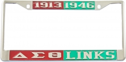 View Buying Options For The Delta Sigma Theta + Links Split License Plate Frame