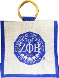 View Buying Options For The Zeta Phi Beta Centennial Mini Jute Gift Bag