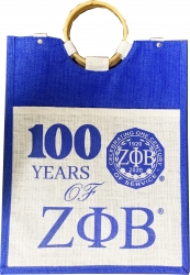 View Buying Options For The Zeta Phi Beta Centennial Pocket Jute Shopping Bag