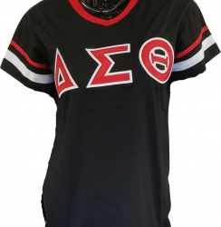 View Buying Options For The Buffalo Dallas Delta Sigma Theta Striped V-Neck T-Shirt