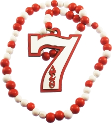 View Buying Options For The Delta Sigma Theta Wood Color Bead Tiki Line #7 Medallion