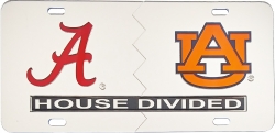View Buying Options For The Alabama + Auburn House Divided Split License Plate Tag