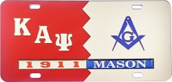 View Buying Options For The Kappa Alpha Psi + Mason Split Founder Year License Plate