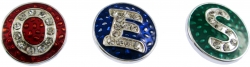 View Buying Options For The Eastern Star 3 Letter Snap-On Button Set