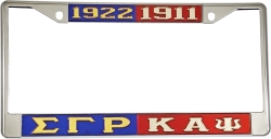 View Buying Options For The Sigma Gamma Rho + Kappa Alpha Psi Split License Plate Frame