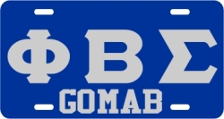 View Buying Options For The Phi Beta Sigma GOMAB Mirror License Plate