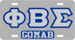 View Buying Options For The Phi Beta Sigma GOMAB Outline Mirror License Plate