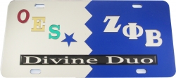 View Buying Options For The Eastern Star + Zeta Phi Beta Split Divine Duo License Plate