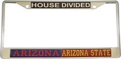 View Buying Options For The Arizona + Arizona State House Divided Split License Plate Frame
