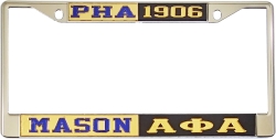 View Buying Options For The Mason - PHA + Alpha Phi Alpha Split License Plate Frame
