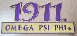 View Buying Options For The Omega Psi Phi 1911 Bar Design Twill Iron-On Patch