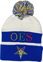 View Buying Options For The Eastern Star Embroidered Knit Beanie With Ball