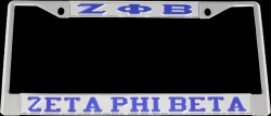 View Buying Options For The Zeta Phi Beta Greek Letters License Plate Frame