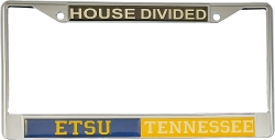 View Buying Options For The East Tennessee State (ETSU) + Tennessee House Divided Split License Plate Frame