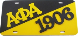 View Buying Options For The Alpha Phi Alpha 1906 Split Founder License Plate