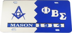 View Buying Options For The Mason + Phi Beta Sigma Split Founder Year License Plate