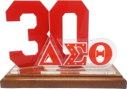 View Buying Options For The Delta Sigma Theta Acrylic Desktop Line #30 With Wooden Base