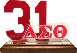 View Buying Options For The Delta Sigma Theta Acrylic Desktop Line #31 With Wooden Base