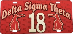 View Buying Options For The Delta Sigma Theta Printed Line #18 License Plate