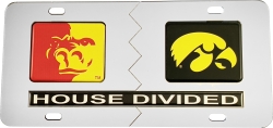 View Buying Options For The Pittsburg State (KS) + Iowa House Divided Split License Plate Tag