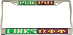 View Buying Options For The Links + Omega Psi Phi Split License Plate Frame