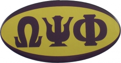 View Buying Options For The Omega Psi Phi Domed Decal Sticker