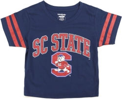 View Buying Options For The Big Boy South Carolina State Bulldogs S4 Foil Cropped Womens Tee